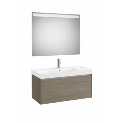   Komplett bútor, Roca Ona A851702511 mosdószekrény Pack tükörrel,mosdóval, sötét szilfa