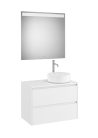 Komplett bútor, Roca Ona A851715509 mosdószekrény Pack tükörrel, jobboldali ráültethető mosdóhoz,