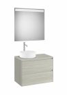 Komplett bútor, Roca Ona A851717512 mosdószekrény Pack tükörrel, baloldali ráültethető mosdóhoz,