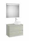 Komplett bútor, Roca Ona A851715512 mosdószekrény Pack tükörrel, jobboldali ráültethető mosdóhoz,