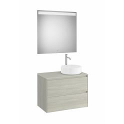   Komplett bútor, Roca Ona A851715512 mosdószekrény Pack tükörrel, jobboldali ráültethető mosdóhoz,
