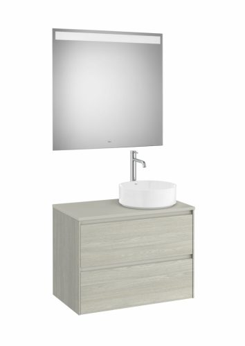 Komplett bútor, Roca Ona A851715512 mosdószekrény Pack tükörrel, jobboldali ráültethető mosdóhoz,