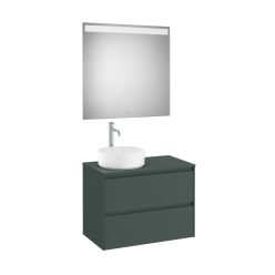   Komplett bútor, Roca Ona A851717513 mosdószekrény Pack tükörrel, baloldali ráültethető mosdóhoz,