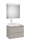 Komplett bútor, Roca Ona A851717510 mosdószekrény Pack tükörrel, baloldali ráültethető mosdóhoz,