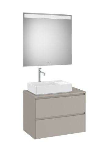 Komplett bútor, Roca Ona A851717510 mosdószekrény Pack tükörrel, baloldali ráültethető mosdóhoz,