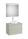 Komplett bútor, Roca Ona A851716512 mosdószekrény Pack tükörrel, középre ráültethető mosdóhoz, vi