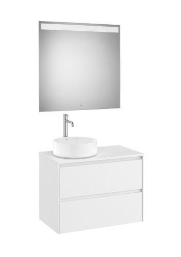 Komplett bútor, Roca Ona A851717509 mosdószekrény Pack tükörrel, baloldali ráültethető mosdóhoz,