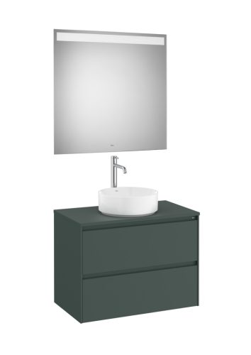 Komplett bútor, Roca Ona A851716513 mosdószekrény Pack tükörrel, középre ráültethető mosdóhoz, ma