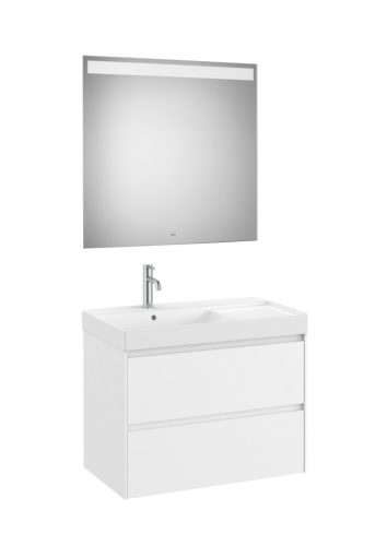 Komplett bútor, Roca Ona A851708509 mosdószekrény Pack balos mosdóval, tükörrel, matt fehér