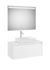 Komplett bútor, Roca Ona A851714509 mosdószekrény Pack ráültethető mosdóhoz, tükörrel, matt fehér
