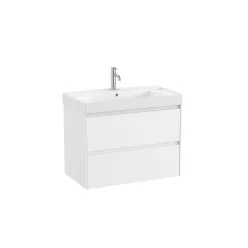   Alsó szekrény, Roca Ona A851691509 Unik mosdó+mosdószekrény matt fehér