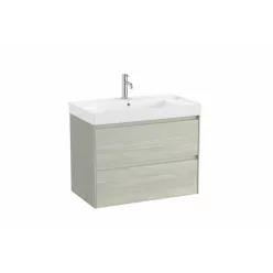   Alsó szekrény, Roca Ona A851691512 Unik mosdó+mosdószekrény világos tölgy