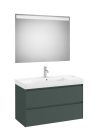 Komplett bútor, Roca Ona A851709513 mosdószekrény Pack tükörrel, mosdóval, matt zöld