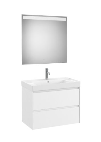 Komplett bútor, Roca Ona A851707509 Unik mosdó+mosdószekrény, tükörrel, matt fehér