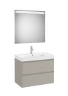 Komplett bútor, Roca Ona A851707510 Unik mosdó+mosdószekrény tükörrel, matt szürke