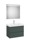 Komplett bútor, Roca Ona A851707513 Unik mosdó+mosdószekrény tükörrel, matt zöld