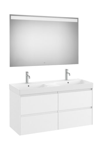 Komplett bútor, Roca Ona A851710509 mosdószekrény Pack A32768B000 dupla mosdóval, tükörrel, matt