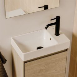   Mosdó, Roca Ona A327681620 kompakt fali kézmosó 450x260mm, matt fehér