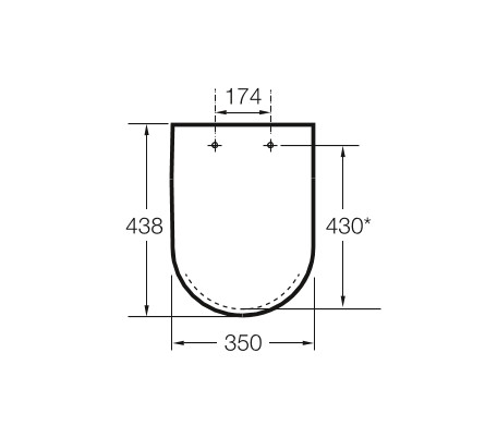 WC tető, Roca Debba Square Supralit wc-ülőke A8019D000B