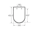 WC tető, Roca The Gap A801472003 Square Slim Soft-Close wc-ülőke fedéllel