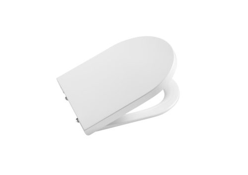 WC tető, Roca Inspira A80152C00B Round kompakt wc-ülőke és fedél 560/600 mm hosszú wc-hez