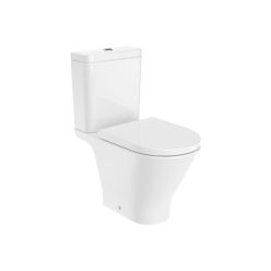  WC, Roca The Gap A3420N8000 Round Rimless monoblokkos-wc Vario kifolyással