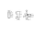 WC, Roca Inspira A342536660 Square Rimless falra tolható monoblokkos wc-csésze 645 mm hosszú, káv