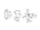 WC, Roca Ona A342687000 monoblokkos WC, rimless, vario kifolyóval, fehér