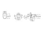 WC, Roca Ona A346687620 Rimless mélyöblítésű fali wc-csésze matt fehér