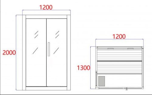 Szauna, Sanotechnik PANORAMA finn szauna, kétszemélyes J60130