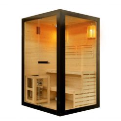   Szauna, Sanotechnik PANORAMA BLACK finn szauna, kétszemélyes J61130