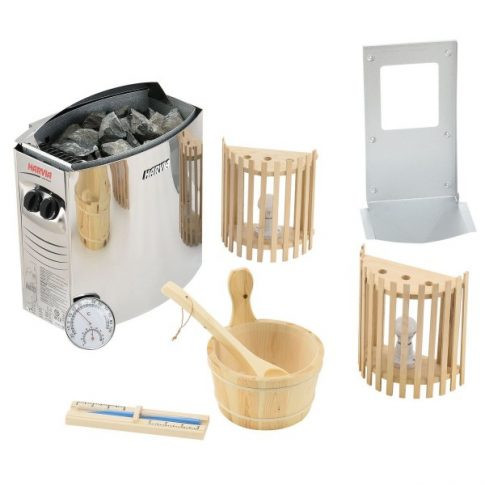 Szauna, Sanotechnik PANORAMA BLACK finn szauna, kétszemélyes J61130