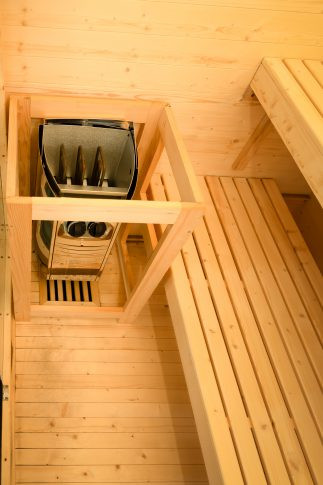 Szauna, Sanotechnik PANORAMA BLACK finn szauna, kétszemélyes J61130