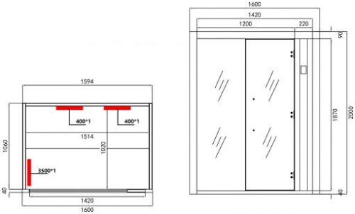 Szauna, Sanotechnik ALASKA infra- és finn szauna kombináció, K60160 kétszemélyes