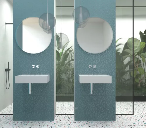 Dekorcsempe, Ape Ceramica Decor Rain Blue 20X50  A035003