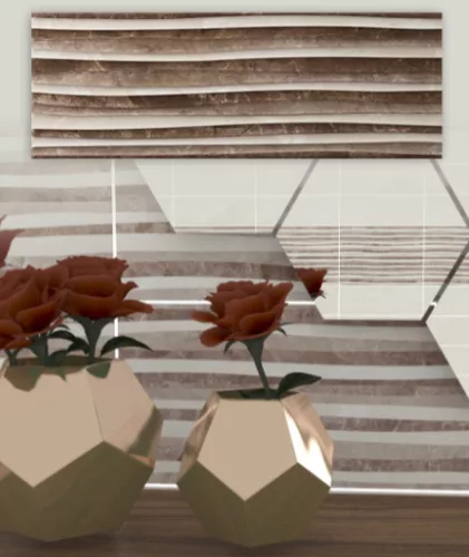 Dekorcsempe, Ecoceramic EC.RLV.Louvre Marron 25X70 0021850093631