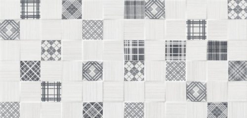 Dekorcsempe, Oliver Design Decor Tessile Cubik Gris 25x50