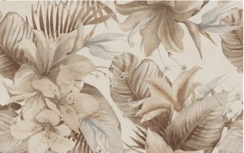 Dekorcsempe, Oliver Design Stella Brown Flower Barna 25x40