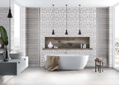 Dekorcsempe, Valore Arleta White Dekor 25x40cm