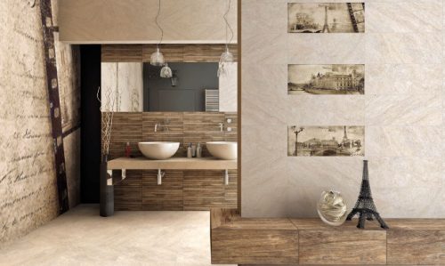 Dekorlap, Valore Post Card Beige 1 Glass Inserto 20x50cm