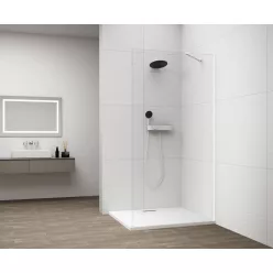   Walk-in, Sapho Esca White Matt ES1010-03 Walk-in, falra szerelhető, transzparent üveg, 100 cm