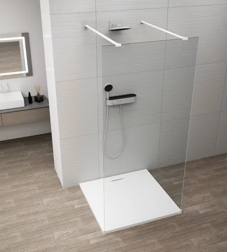 Walk-in, Sapho Esca White Matt ES1010-07 Walk-in, szabadonálló, transzparent üveg, 100 cm