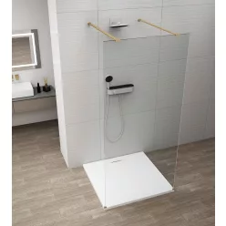   Walk-in, Sapho Esca Gold Matt ES1010-08 Walk-in, szabadonálló, transzparent üveg, 100 cm