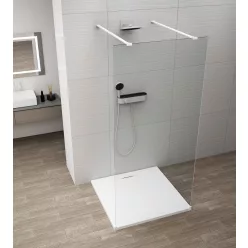   Walk-in, Sapho Esca White Matt ES1011-07 Walk-in, szabadonálló, transzparent üveg, 110 cm