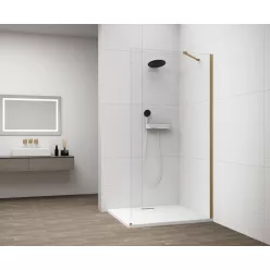   Walk-in, Sapho Esca Gold Matt ES1070-04 Walk-in, falra szerelhető, transzparent üveg, 70 cm