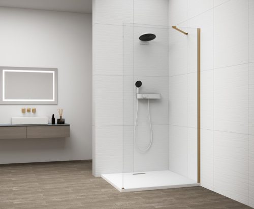Walk-in, Sapho Esca Gold Matt ES1090-04 Walk-in, falra szerelhető, transzparent üveg, 90 cm