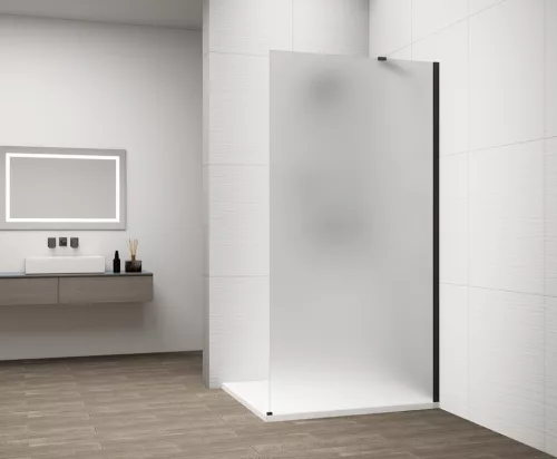 Walk-in, Sapho Esca Black Matt ES1110-02 Walk-in, falra szerelhető, matt üveg, 100 cm