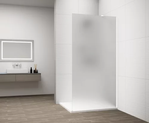 Walk-in, Sapho Esca White Matt ES1115-03 Walk-in, falra szerelhető, matt üveg, 150 cm