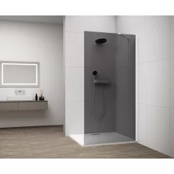  Walk-in, Sapho Esca White Matt ES1212-03 Walk-in, falra szerelhető, füst üveg, 120 cm