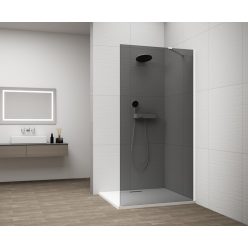   Walk-in, Sapho Esca White Matt ES1270-03 Walk-in, falra szerelhető, füst üveg, 70 cm
